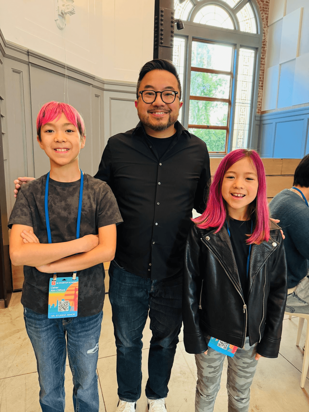 Anais with her Units teacher